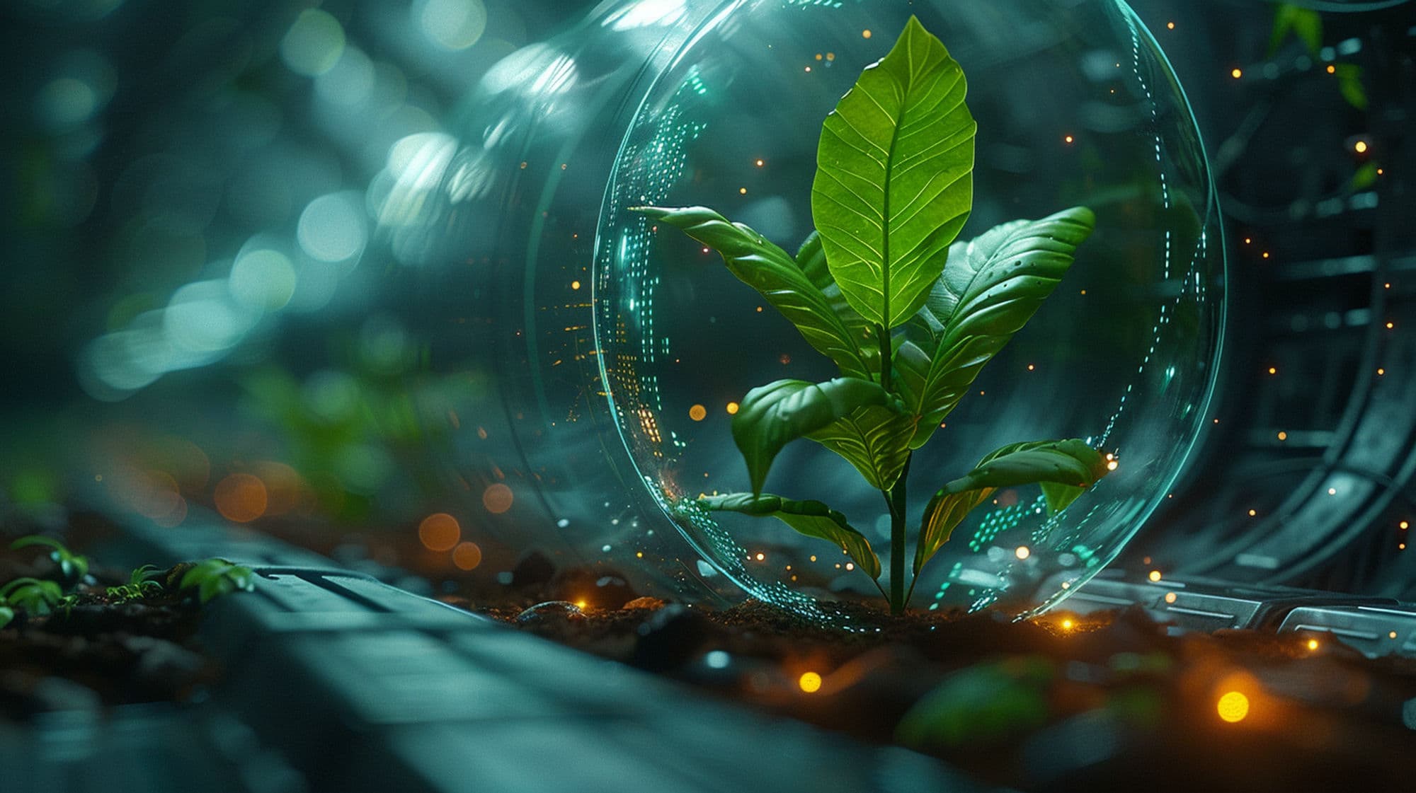 leaf and soil